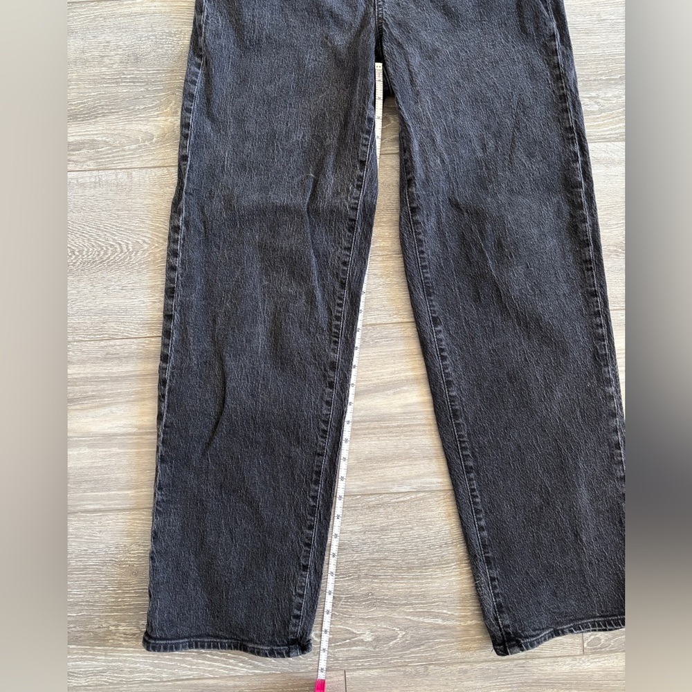 Madewell High Rise Straight Loose Black Denim Jeans 29 Waist Tall - Picture 4 of 8